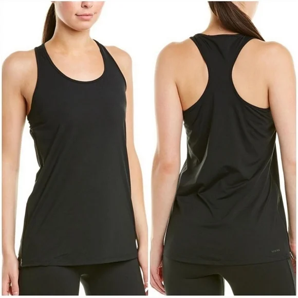 Spanx Transformation Black Side Zipper Racerback Tank Top Size M NWT - Picture 1 of 13